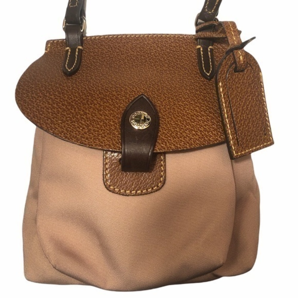Dooney & bourke Nylon leather crossbody flap bag